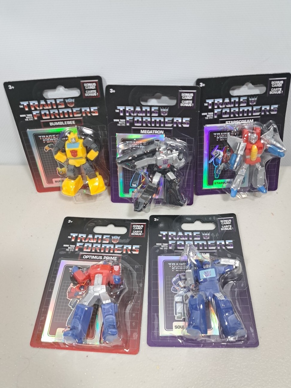 FULL SET 5 Transformers Generation One G1 2.5&Prime; Tall Mini Figure 2023 Just Play