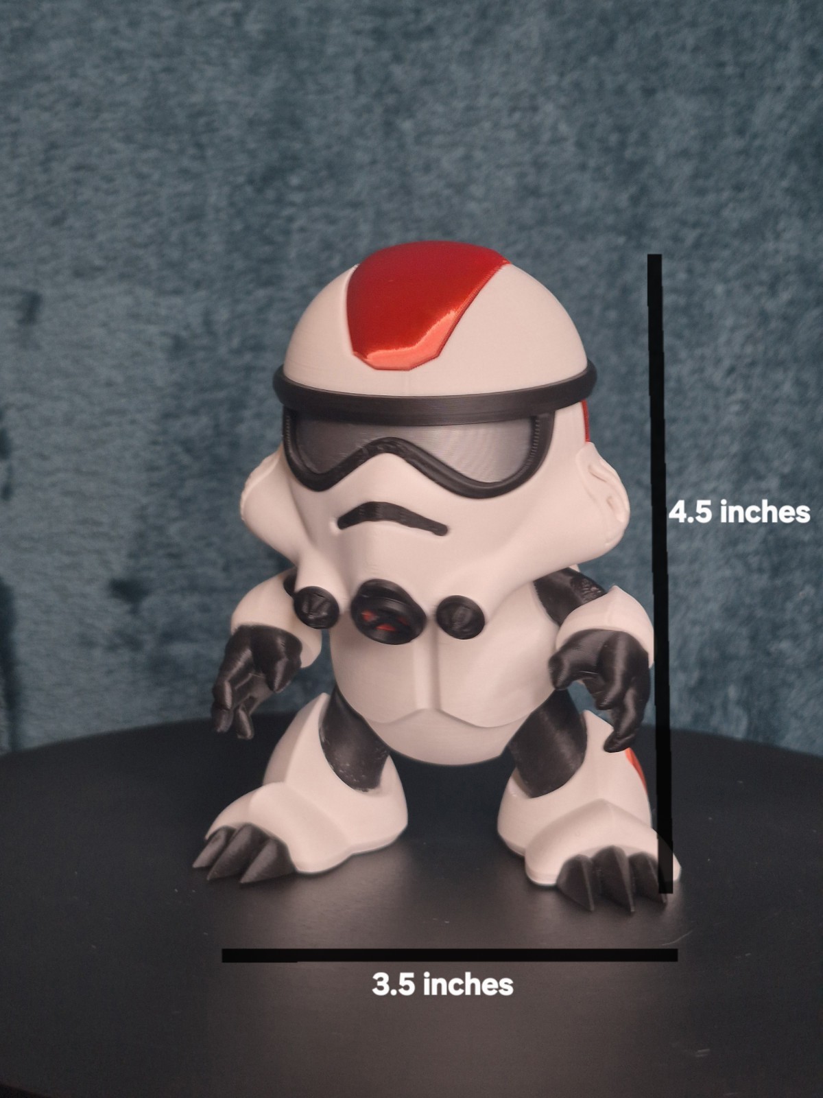 Clone Trooper Koopa 3D Printed Figure Star Wars Mario Mashup 4.5in Toy