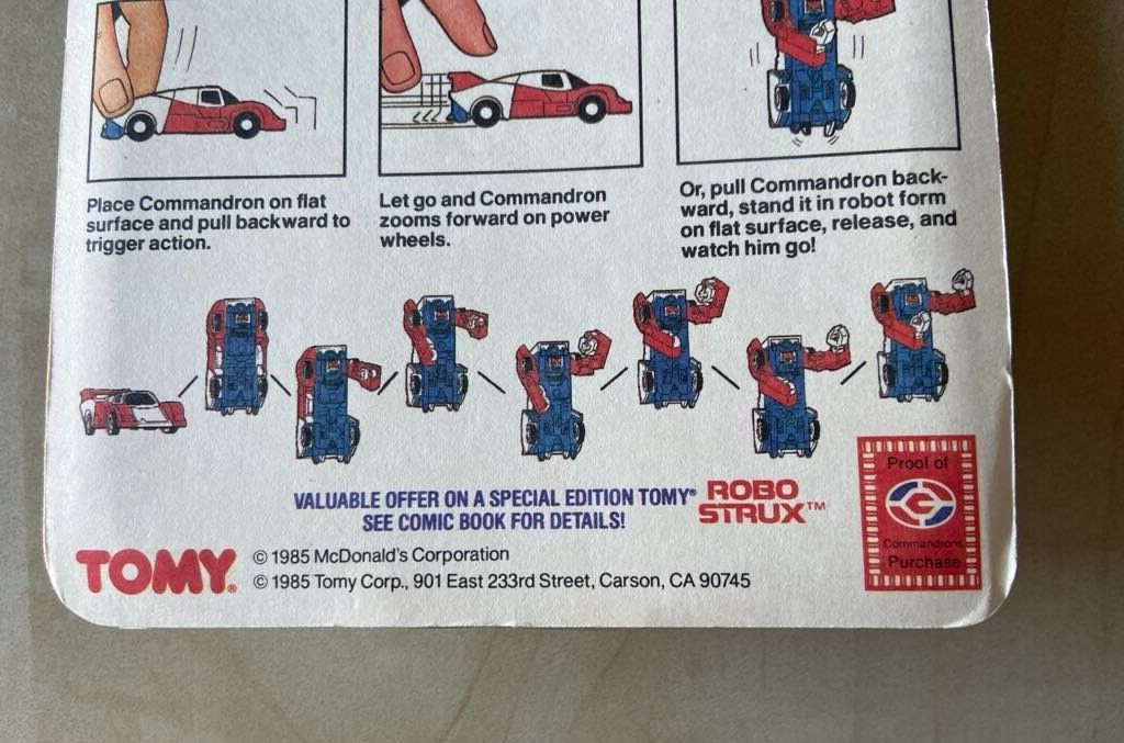 McDonald&rsquo;s Commandrons Action Figure Motorized Toy Collectible Sealed New