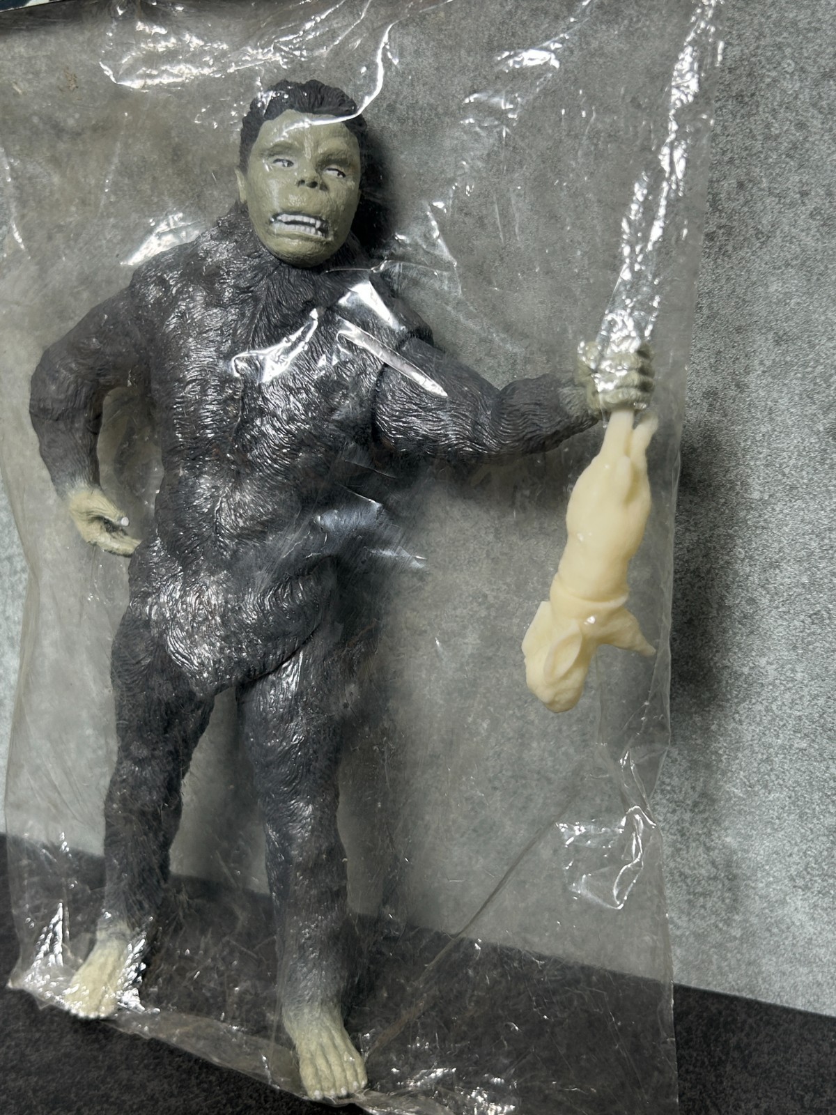 X-PLUS Half Human Yeti Sofubi 7&Prime; Soft Vinyl Figure TOHO 1998 w/ Header & Bag