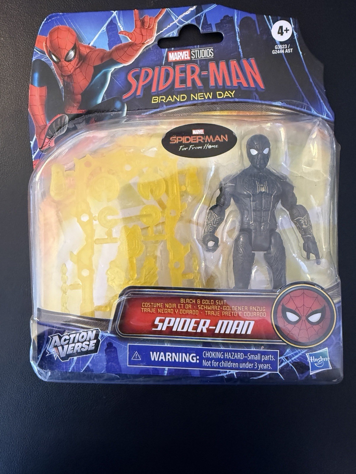 Marvel Studios Spider Man- Black & Gold Suit – Brand New Day Action Verse – New