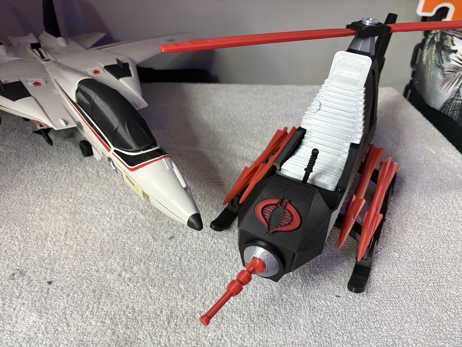 1/12 Cobra Fang Helocopter GI Joe Classified 6” Action Figures 3d Printed 1:12