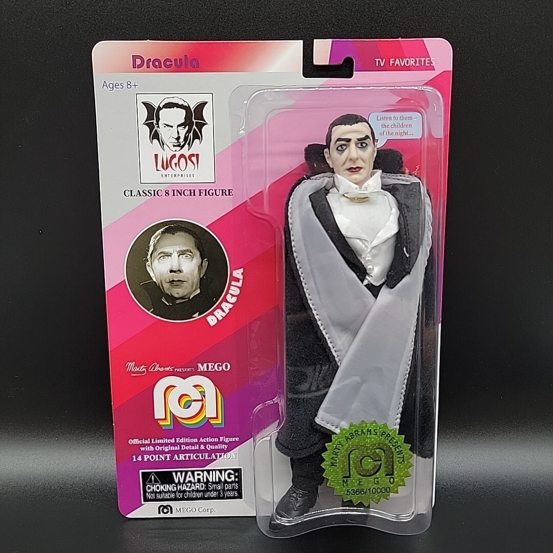 Dracula Bela Lugosi 8&Prime; Action Figure 2018 MEGO Vampire Horror # 5366 / 10000