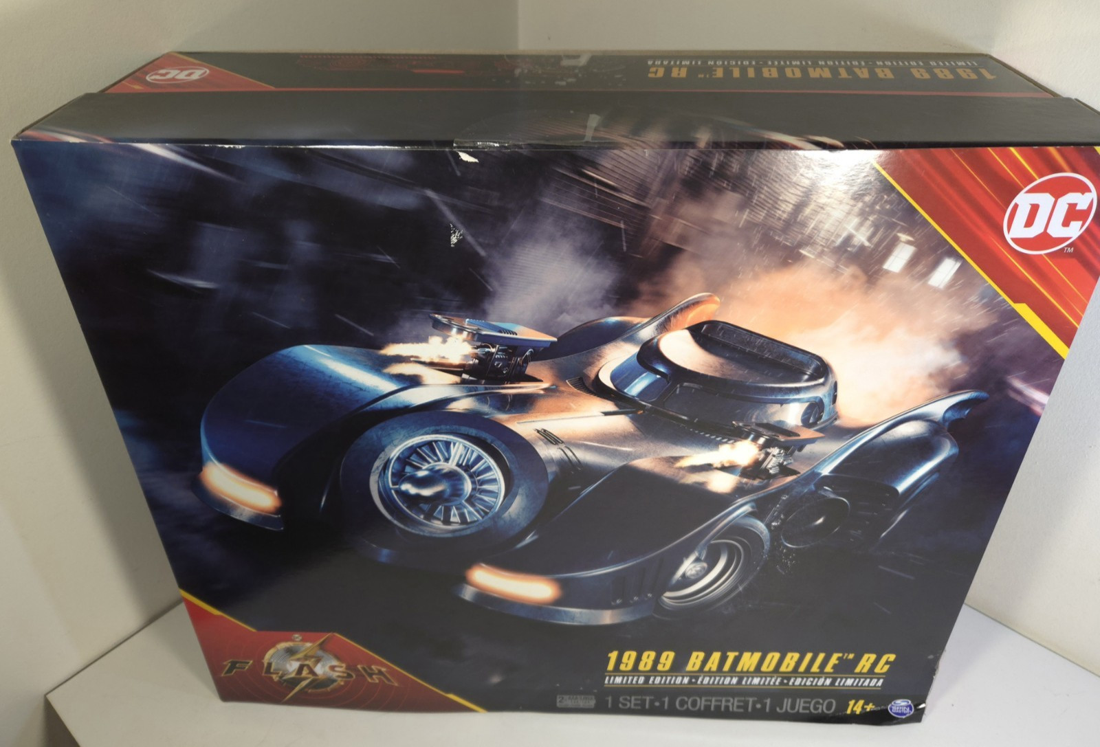 Official 1989 Batmobile RC Limited Edition The Flash DC Movie Complete In Box.