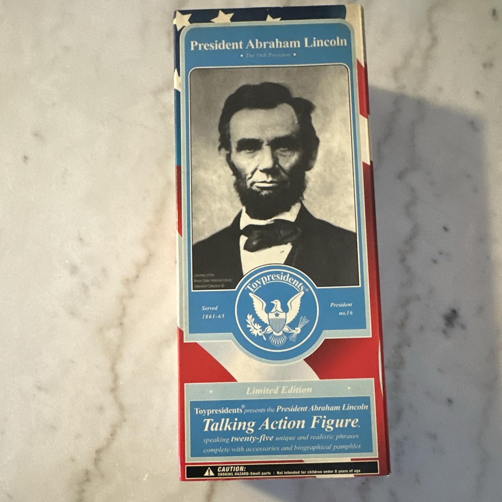 Toypresidents Abraham Lincoln Talking Action Figure 2003 w/ COA & Pamphlet