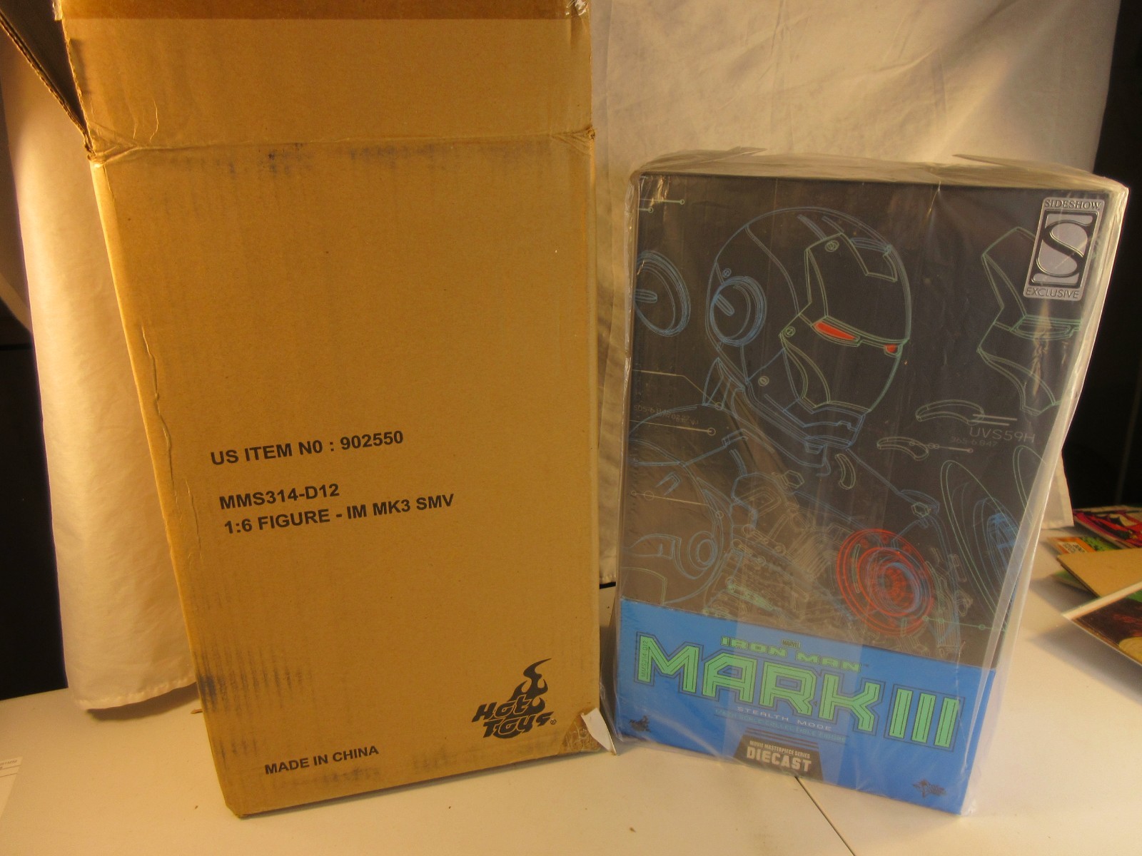 Hot Toys Iron Man Mark III Stealth Mode Diecast Sideshow Exclusive 1/6 MMS314D12