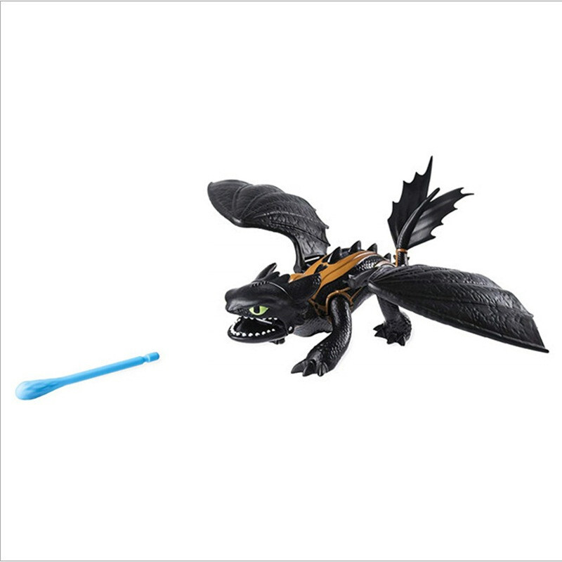 How to Train Your Dragon 9.5&Prime; Toothless and 6.7&Prime; Lightfury 2 Figures Set BULK