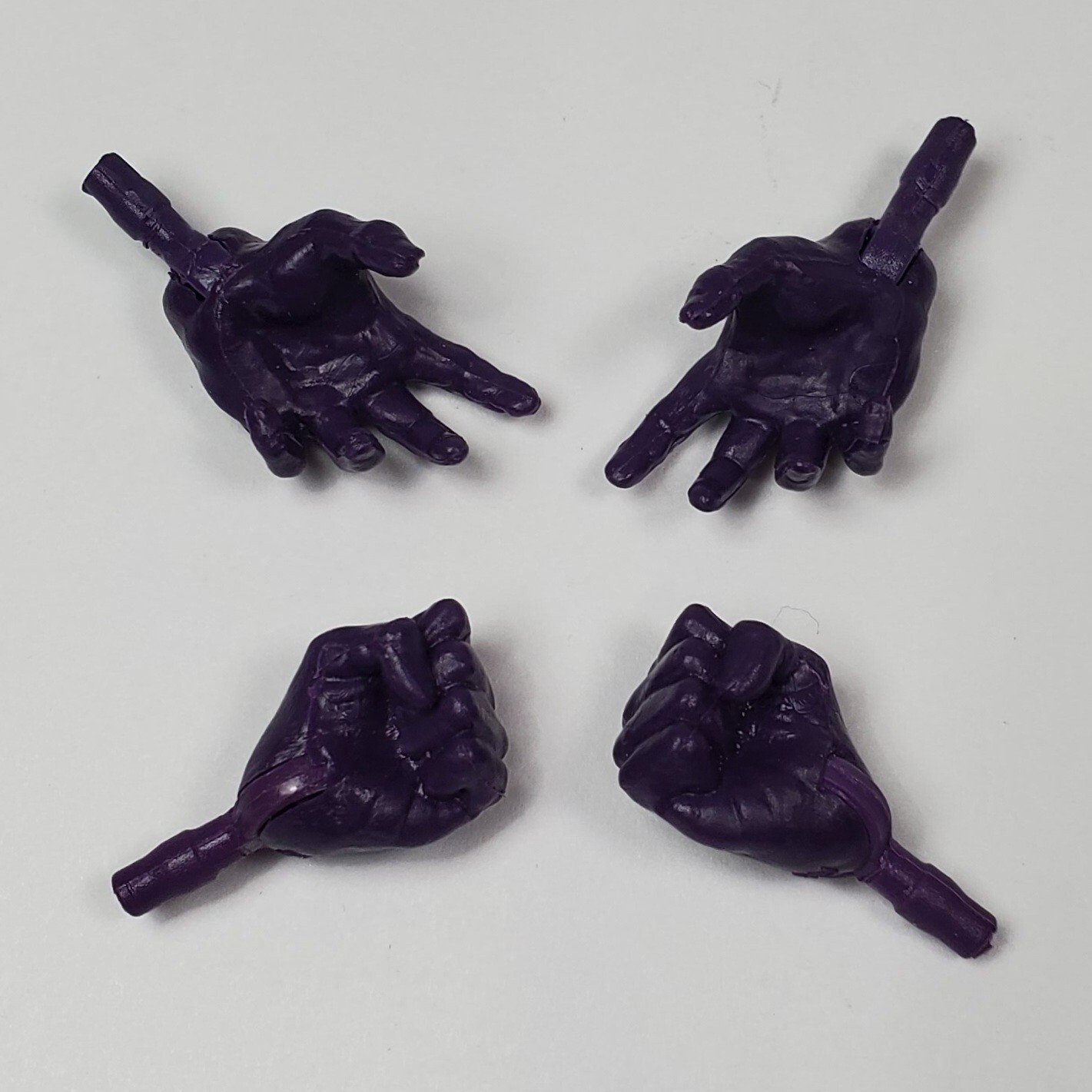 MARVEL LEGENDS PURPLE HANDS FISTS SET (4 pc) CUSTOM KITBASH FIGURE PART ONLY
