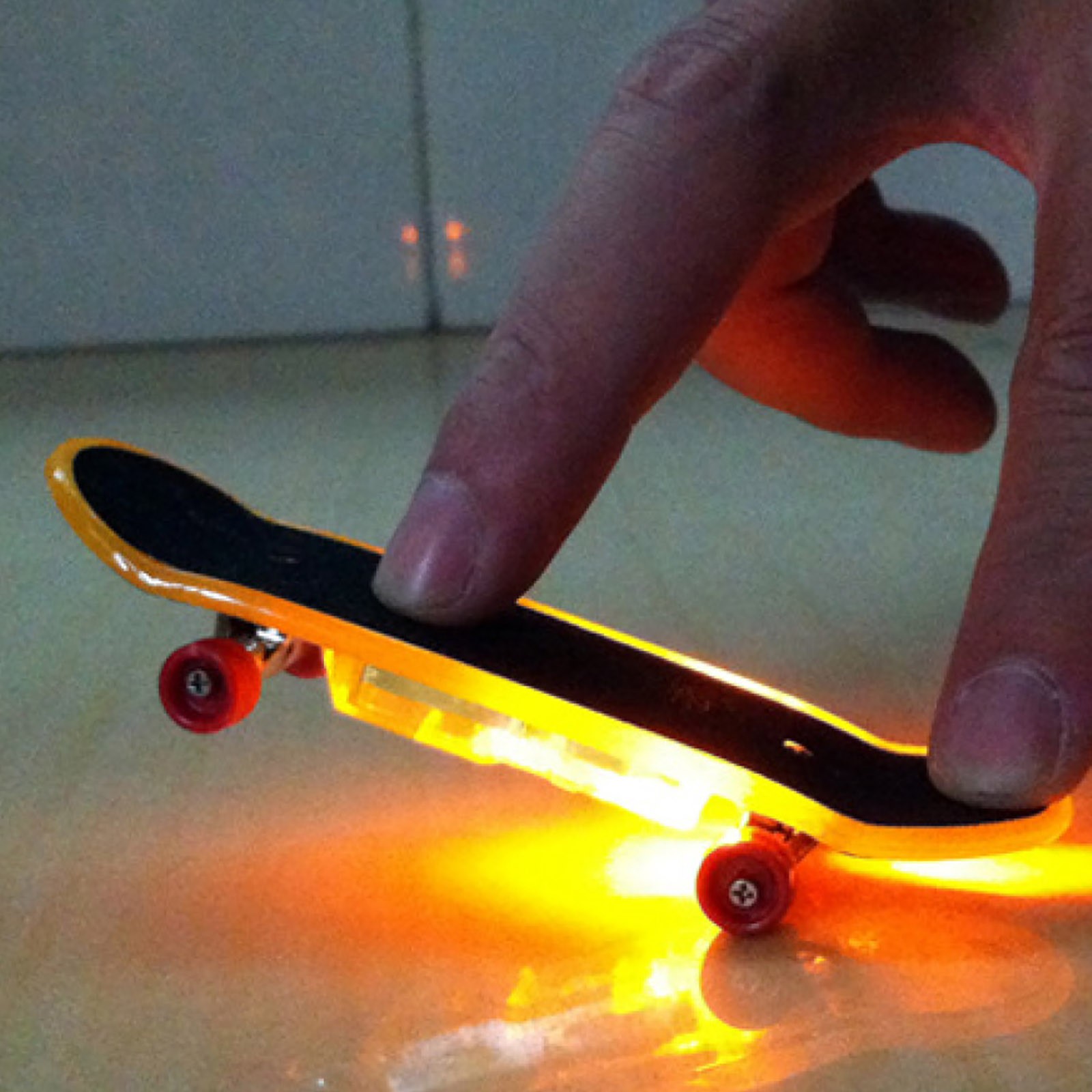 Mini LED Lighting Finger Board Colorful Skateboard Kids Children Toy Boys Gifts