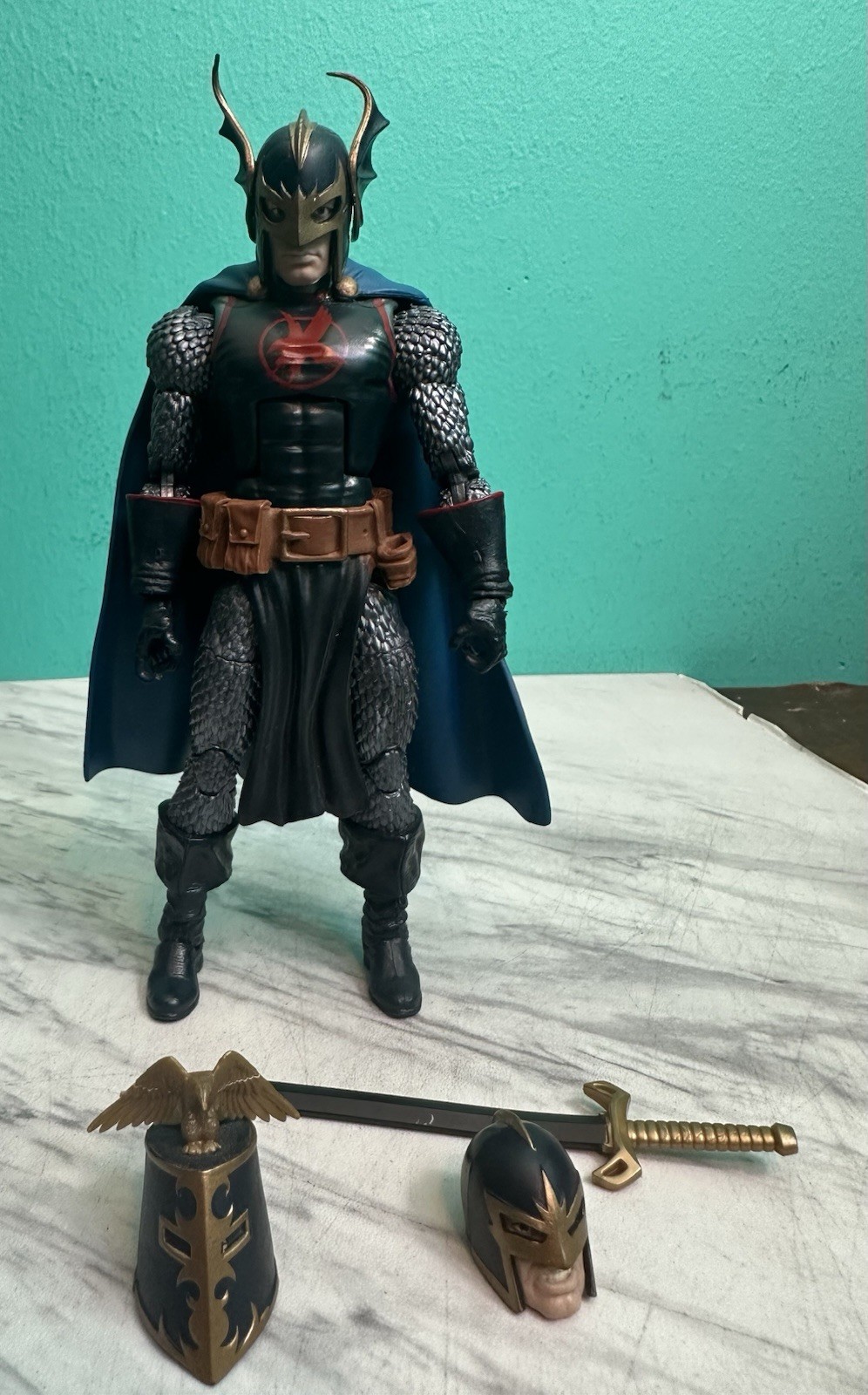 Marvel Legends Cull Obsidian BAF Wave Black Knight 6” Loose Figure Complete