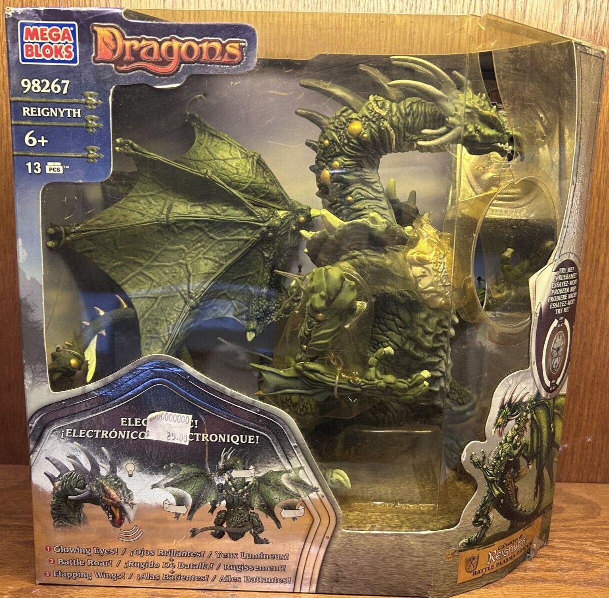 Mega Bloks 98267 Dragons Reignyth Battle 10&Prime; Action Figure (box damaged)