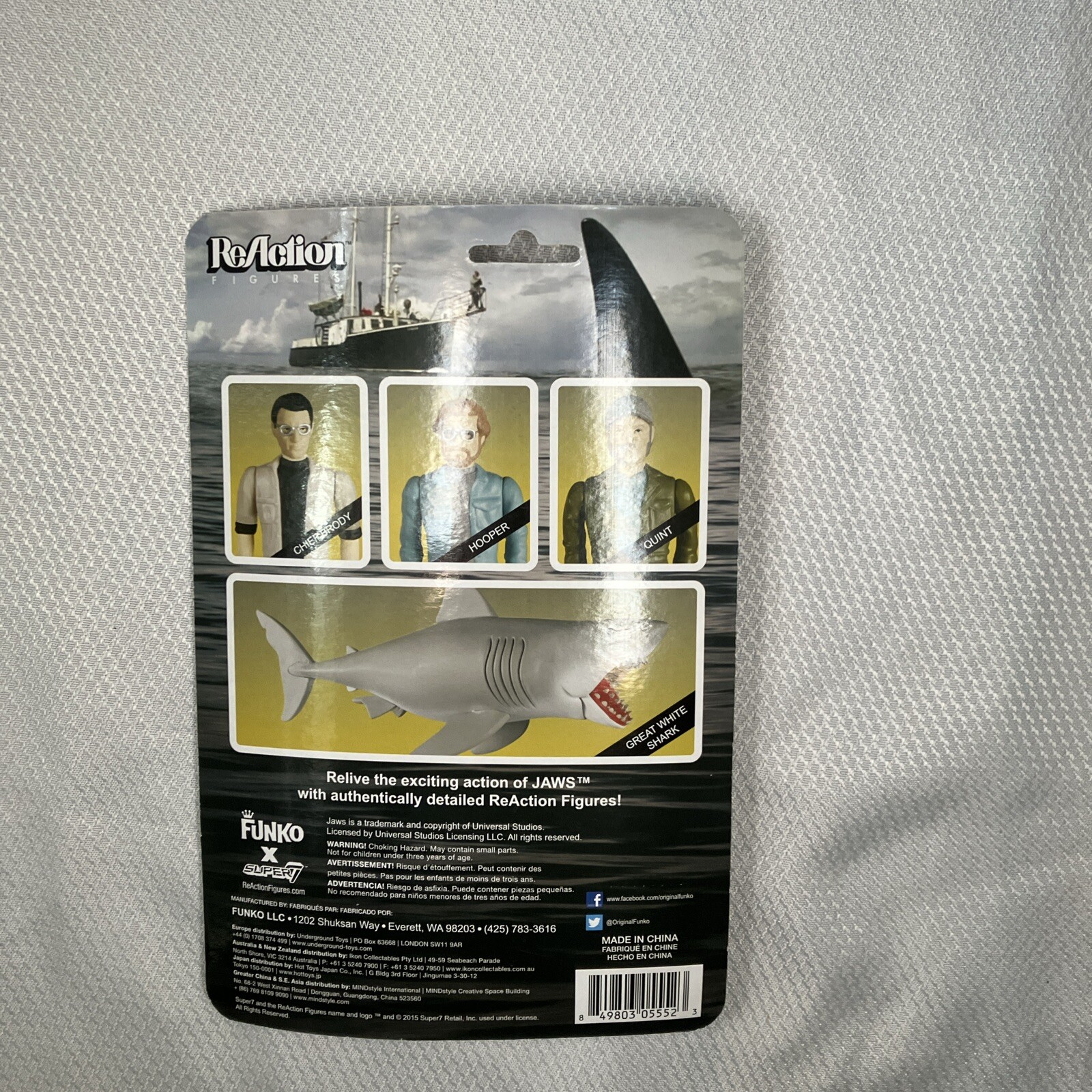 Funko ReAction Super7 JAWS Hooper Action Figure W/ Protective Case