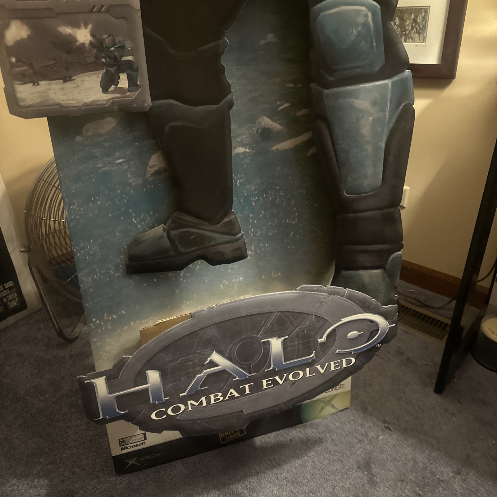 5 ft HALO Combat Evolved MASTER CHIEF STANDEE GAME STORE DISPLAY Vintage Rare!