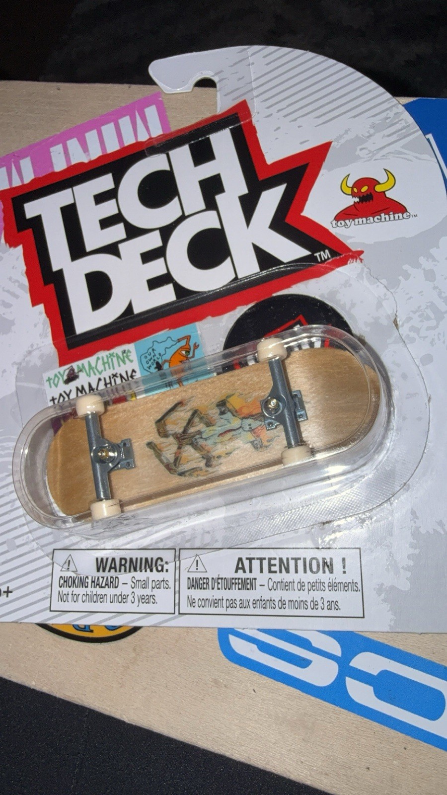 Toy Machine burning klansman fingerboard deck