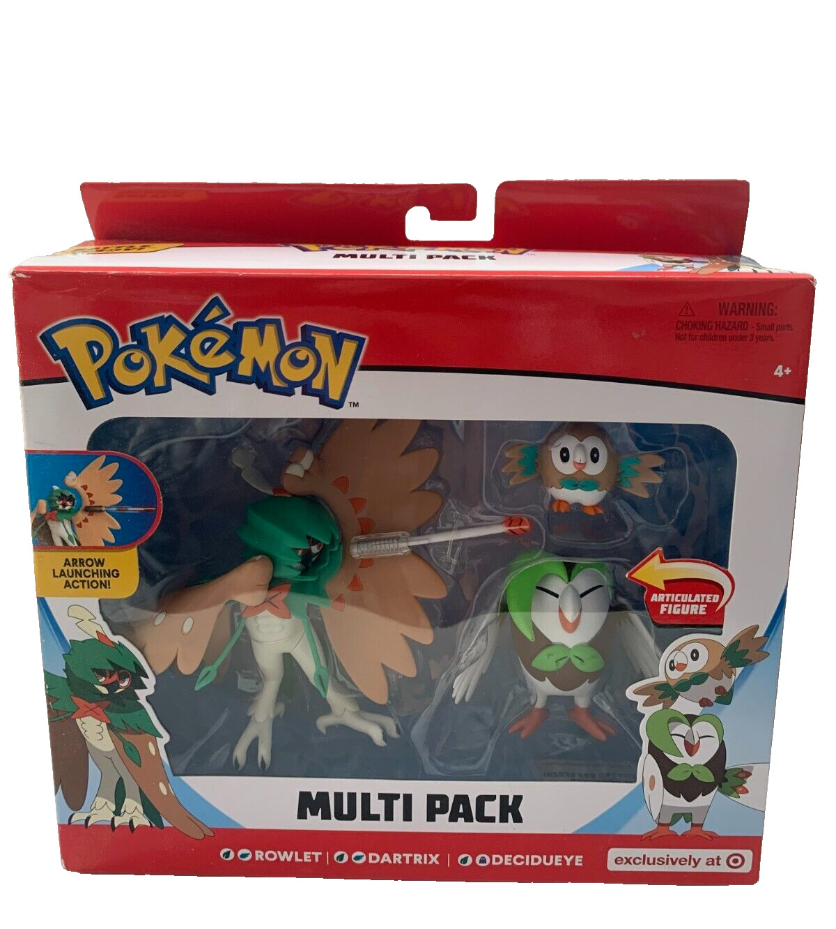 Pokemon Multi Pack Rowlet Dartrix Decidueye New Target Exclusive 4+