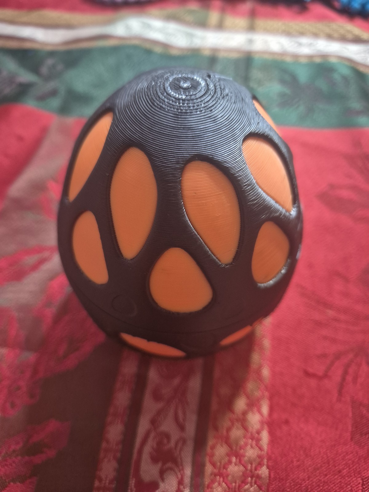 Butterfly Dragon Egg 3d Printed Orange And Black