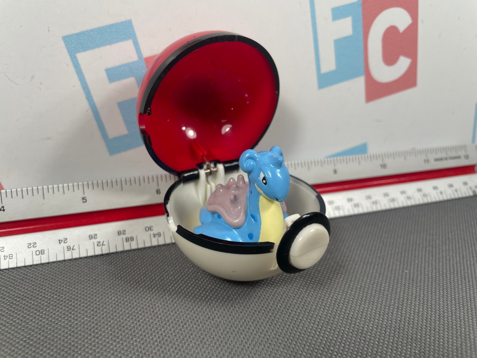 1999 Pokemon Basic Fun Lapras Figure & Pokeball Retro Vintage