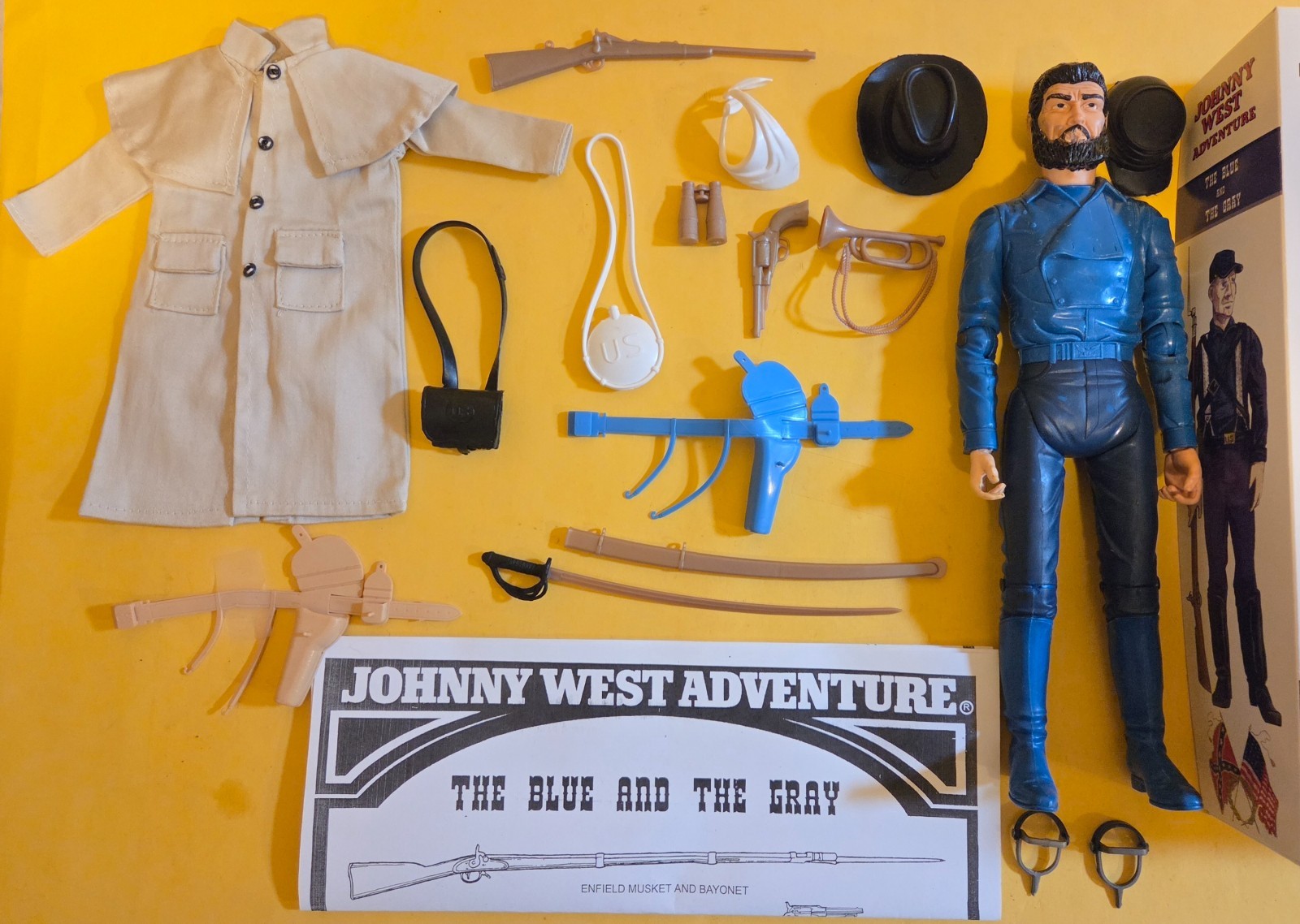 Custom General Ulysses S Grant + 18 Accessories Box Manual Marx Civil War West