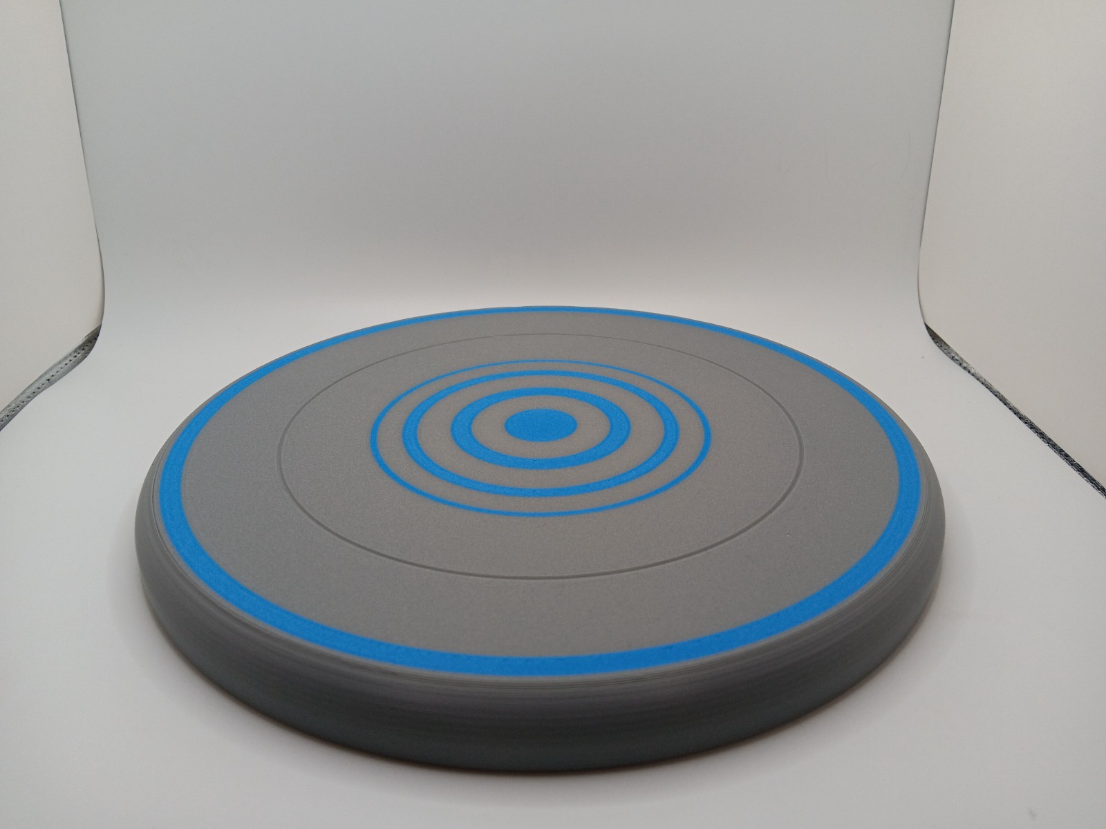 Retro Original Tron style identity disk full size (power-up) Grey/Blue ID Disc