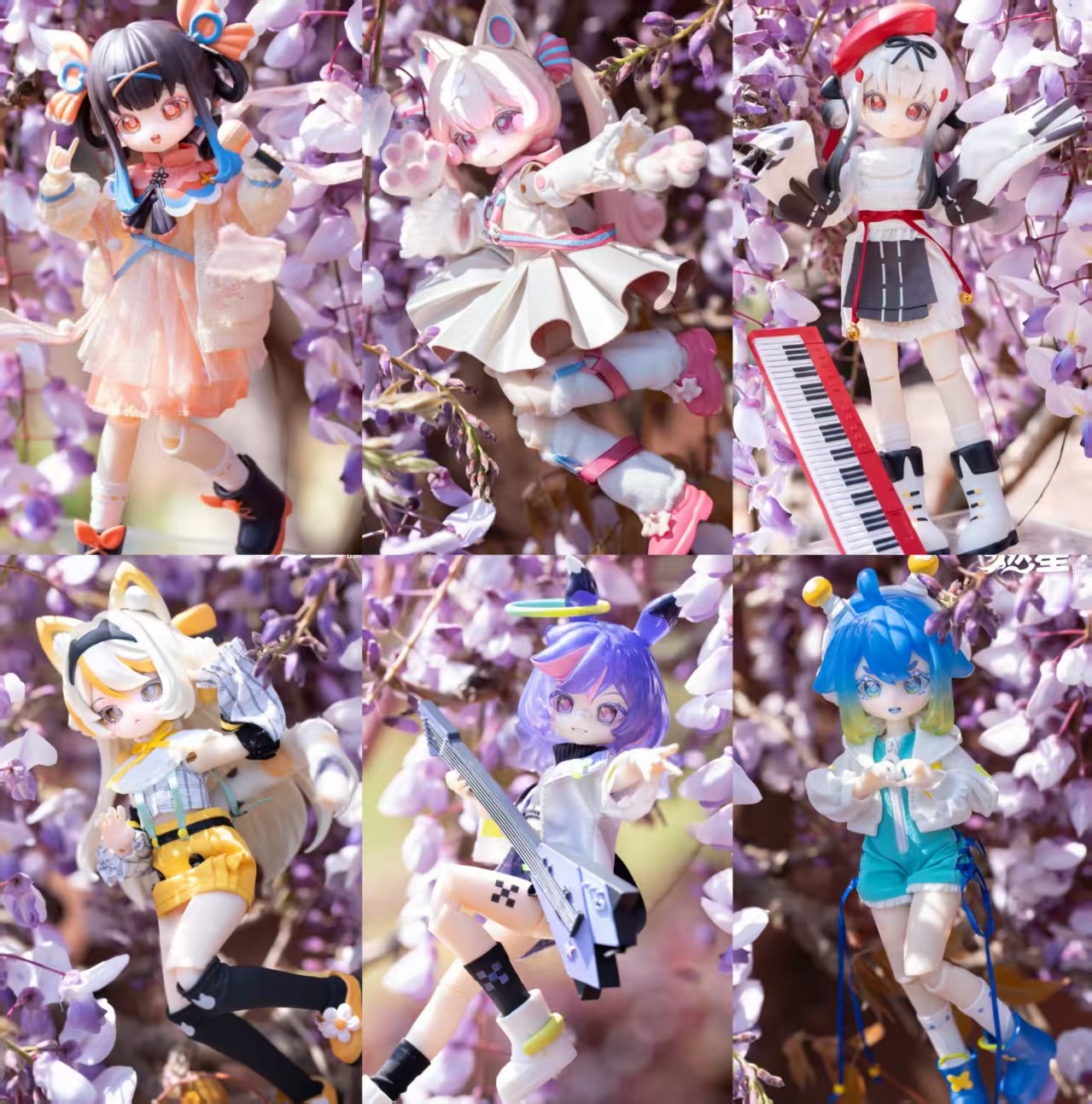 Pre-Sale 6Pcs Burning Star Plan 8.2~8.6In Bjd Doll Dressable Action Figures Gift