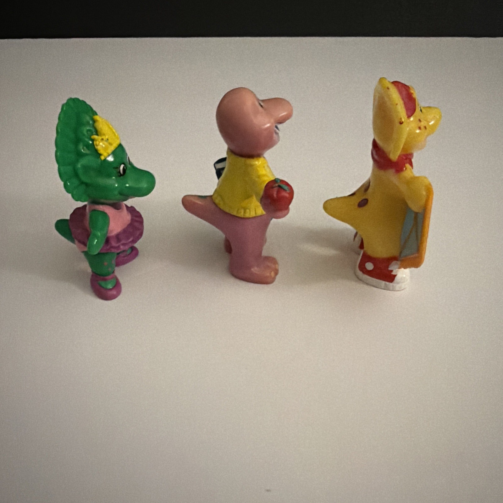 Barney & Friends Baby Bop BJ Dinosaur PVC Figures Playskool The Lyons Group Vtg