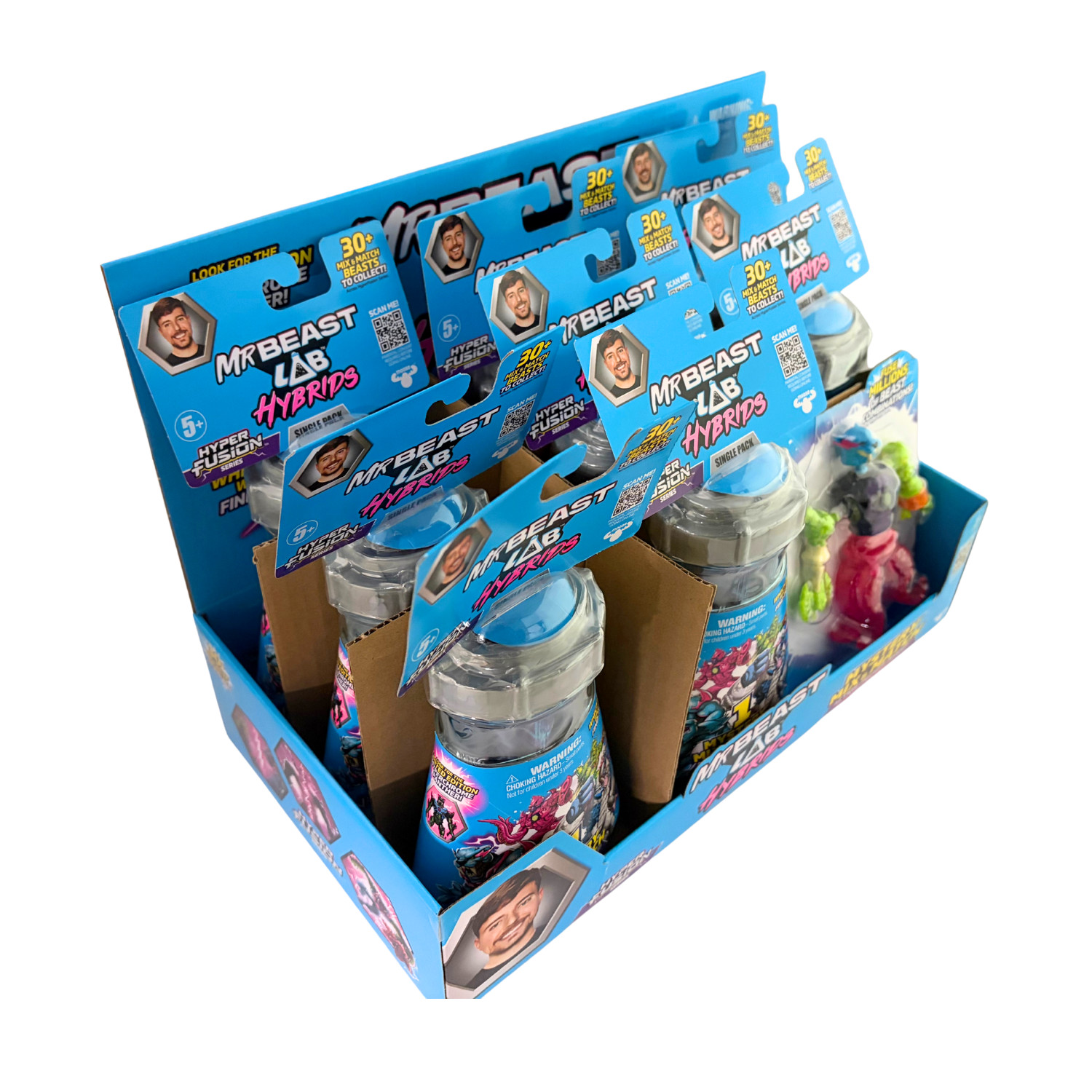 Mr Beast Lab Hybrids Hyper FusionSeries Singles 8 pack Case W/ Display extra