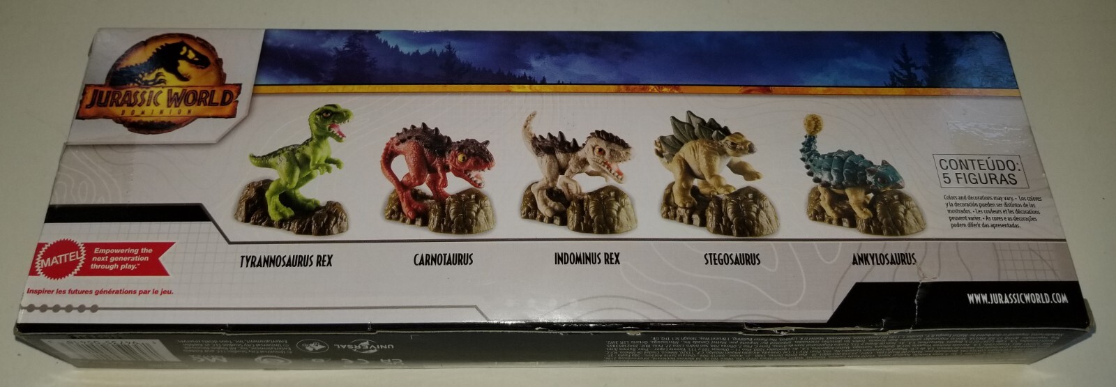 Jurassic World Dominion Micro Collection, Mattel 5 Dinosaur Figure Collection
