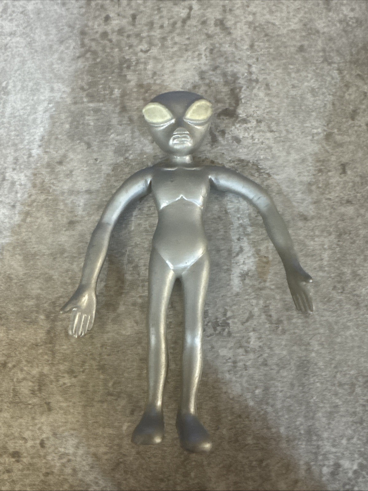 Vintage 1996 Bendable Rubber Gray Alien Toy Action Figure RARE