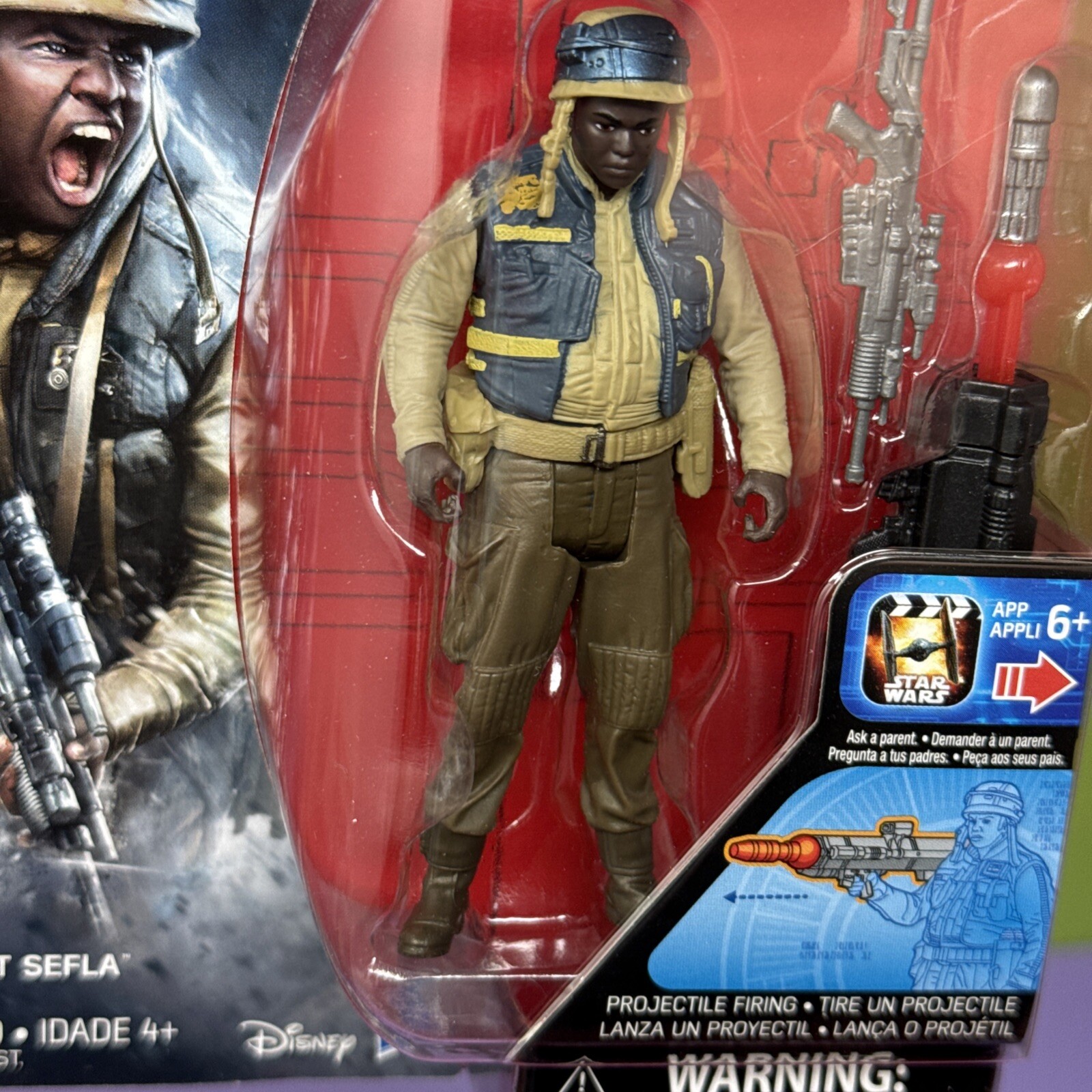 Star Wars Rogue One Lieutenant Sefla Figure 2016 Selfa Selfla Rebel Trooper 3.75