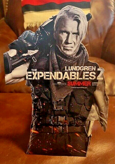 Expendables 2 Dolph Lundgren Color Figure Tabletop Display Standee 10.5&Prime;