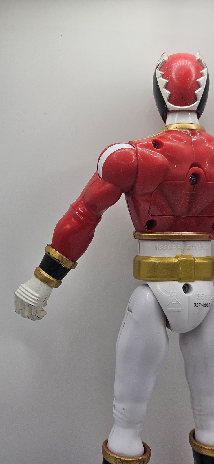 POWER RANGERS Megaforce Deluxe SFX Mega Red Ranger Action Figure 35192~10” WORKS