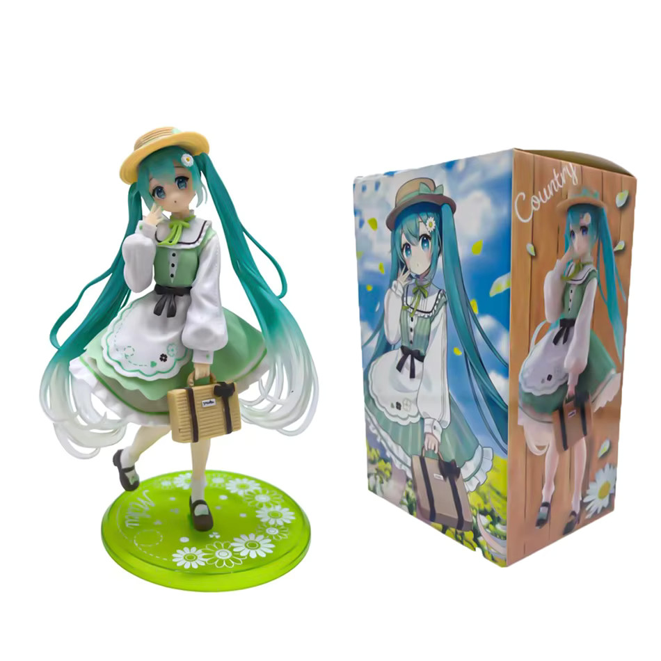 Hatsune Miku Desktop Cute Action Figure 20cm Fashion Country Ver. Anime Figurine