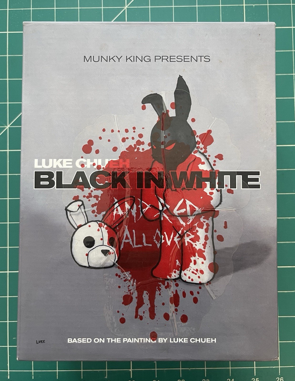 SIGNED Luke Chueh Black in White And Red All Over Vinyl Toy Edition Of 250 RARE