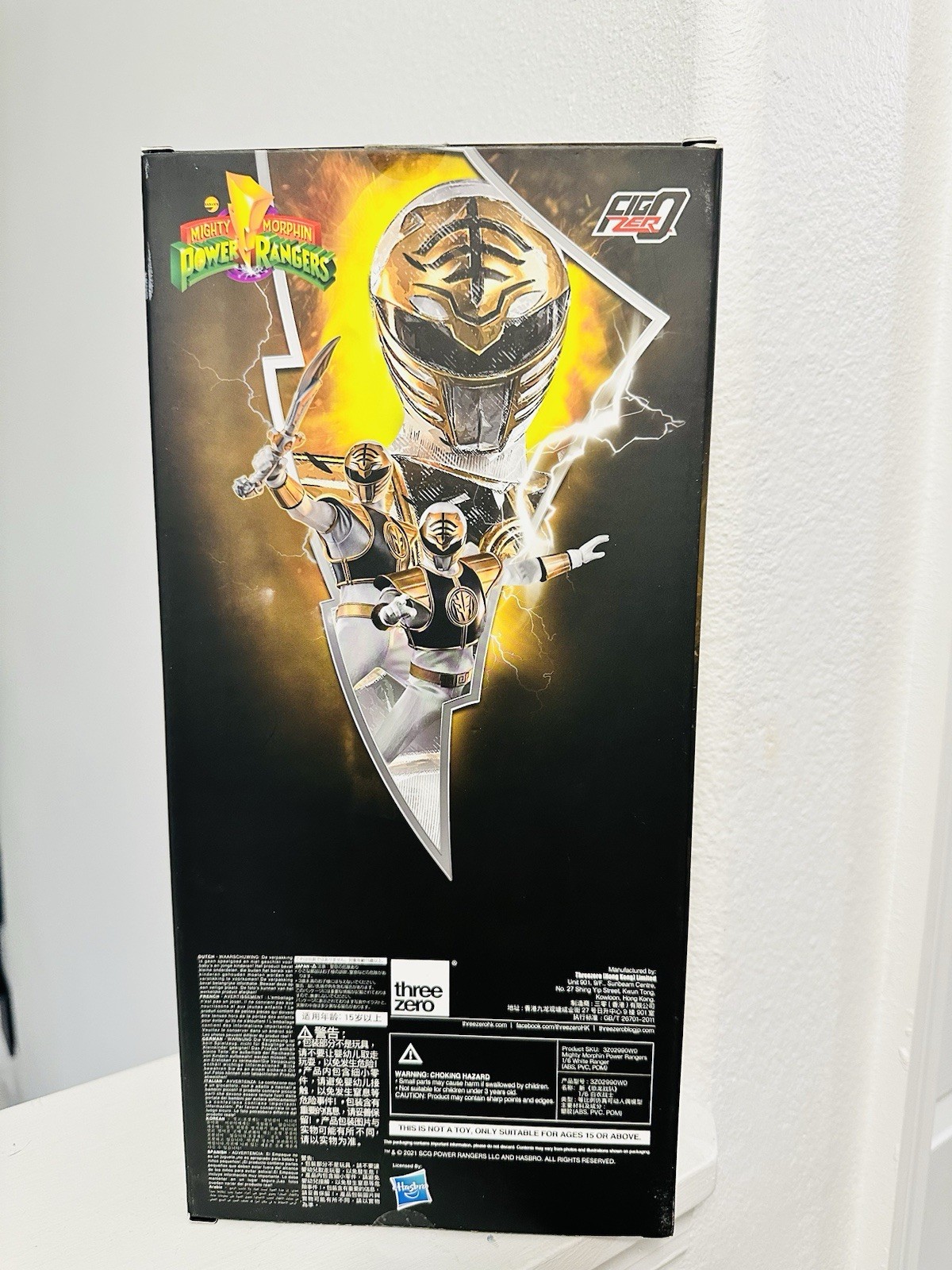 Threezero Mighty Morphin Power Rangers (MMPR) White Ranger 1/6 Action Figure NEW