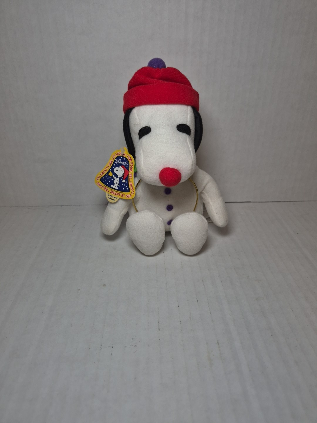 Peanuts Whitman&rsquo;s Jingle Bell Snoopy Plush « 7 New With Tag
