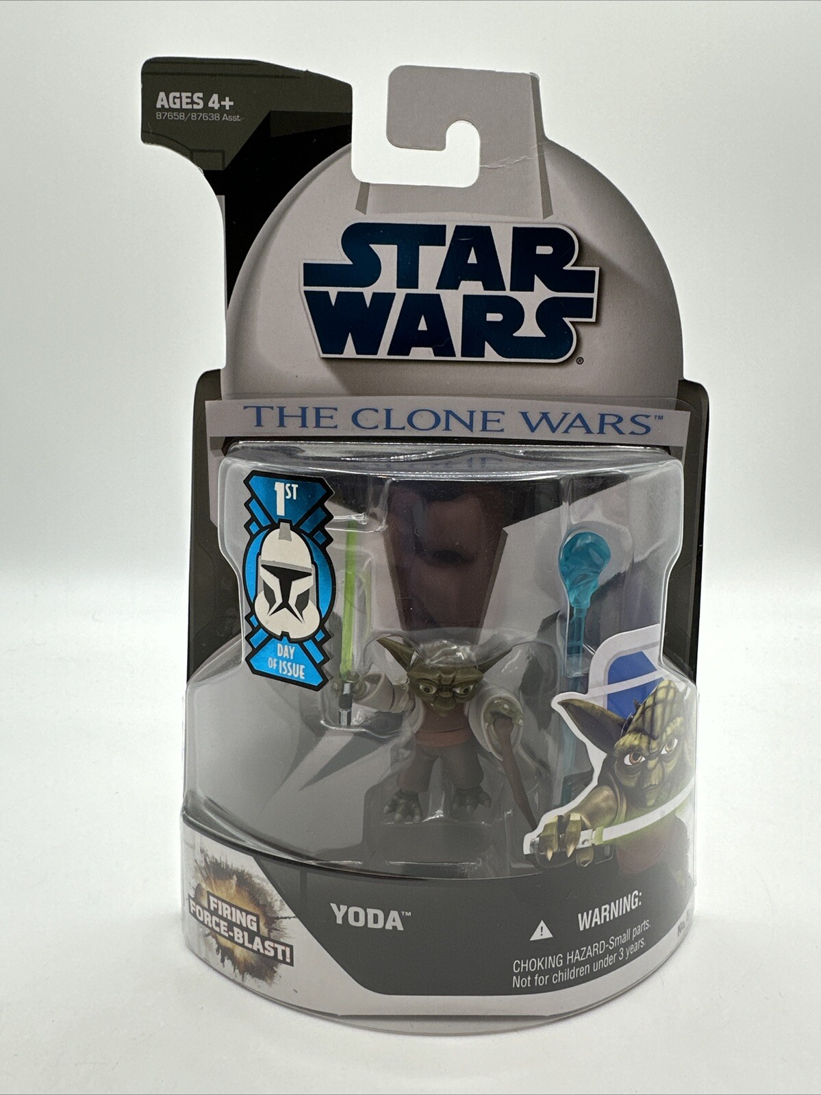 Star Wars The Clone Wars Yoda 1st Day Of Issue Firing-Force Blast Hasbro 2008