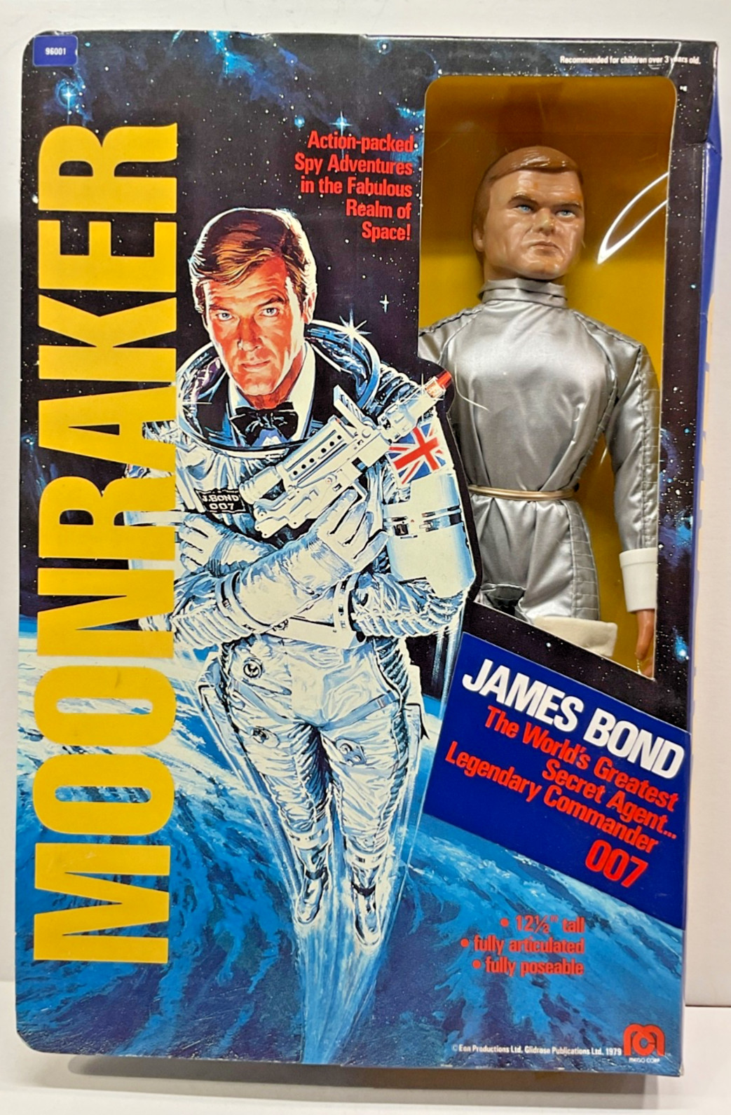 1979 MEGO JAMES BOND 007 MOONRAKER JAMES BOND FIGURE IN PACKAGE SIR ROGER MOORE