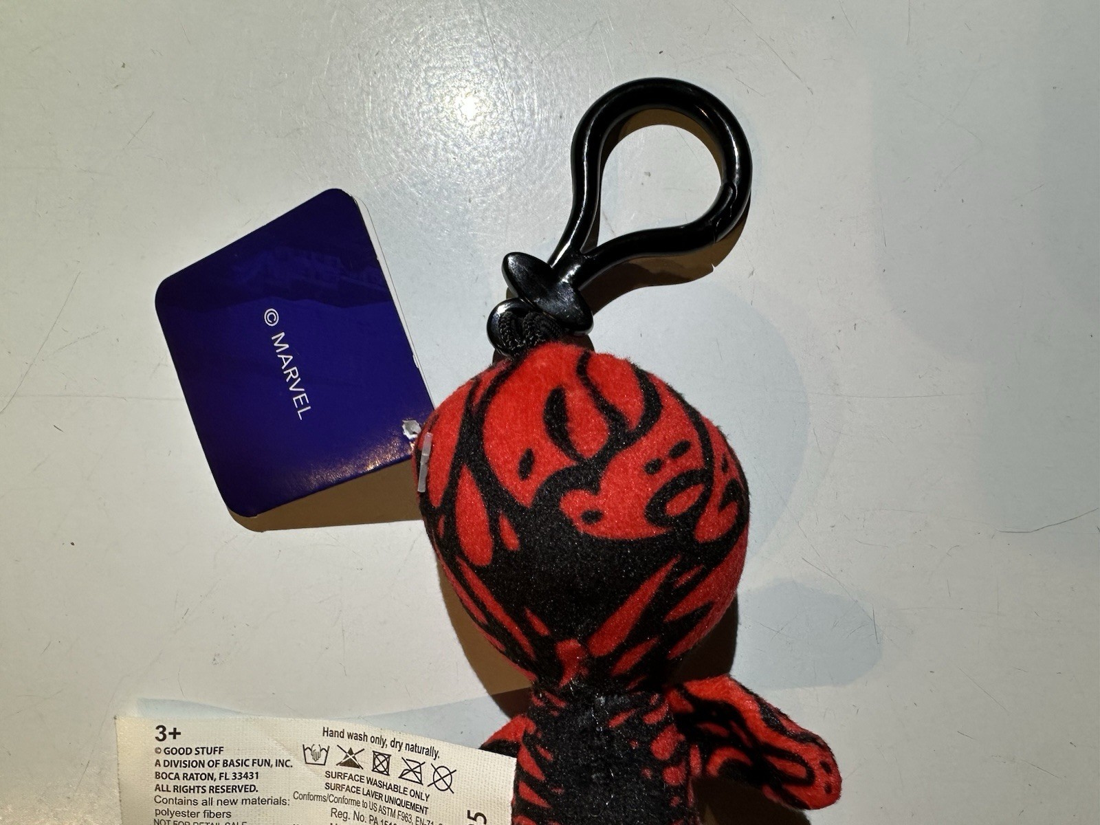 Carnage Plush Keychain Accessory Spiderman Villain 3.5 inch Marvel Good Stuff