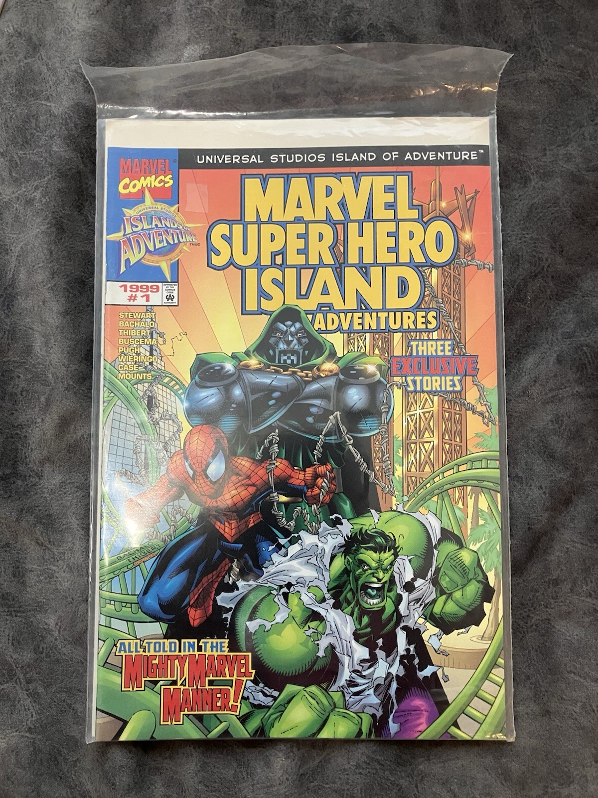 1999 Marvel Super Hero Island Adventures #1 Comic Book Spider-Man Hulk Dr. Doom