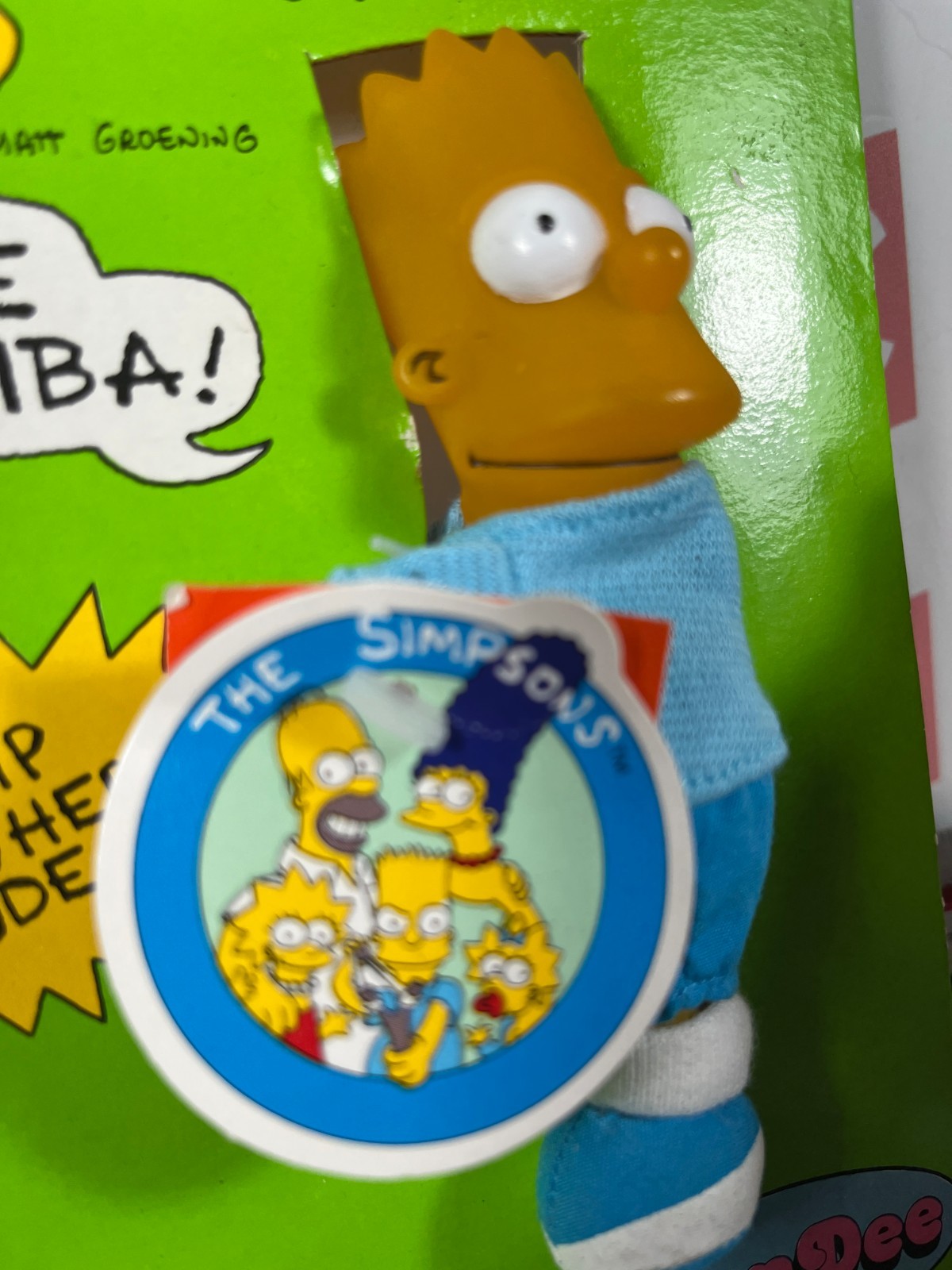 Vintage The Simpsons DanDee Bart Simpson Clip-On Toothbrush Set Stamps New Lot