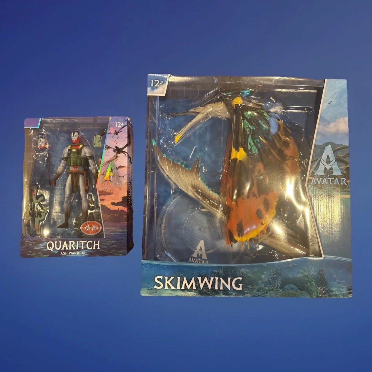 McFarlane Avatar: The Way of Water Platinum Quaritch Ash Warrior & Skimwing Set