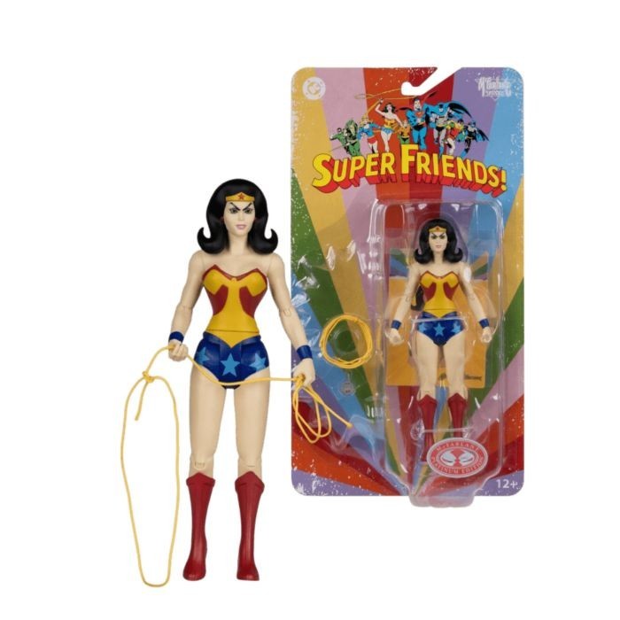McFarlane Toys DC Retro Super Friends WONDER WOMAN 6&Prime; Figure NEW RED PLATINUM
