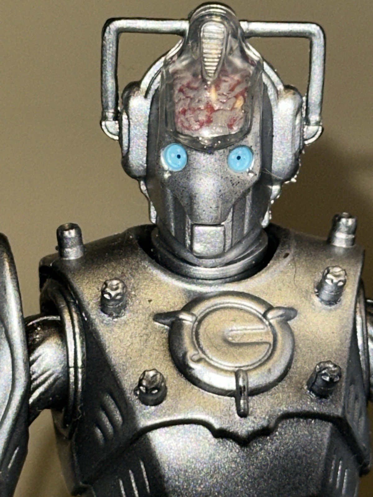 Doctor Who Cyberman Cyber Controller Figure Blue Eyes Variant Exposed Brain