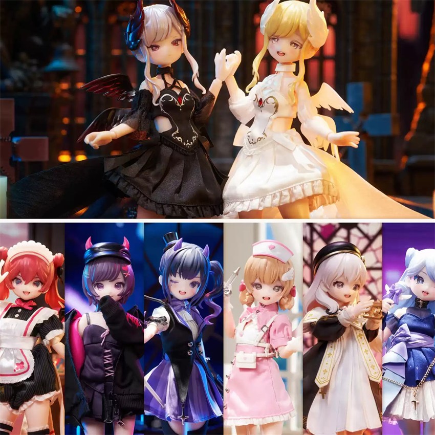 Eden Toys Angel & Demon Confirmed 8.6In Bjd Doll Action Figure Designer Toy Gift
