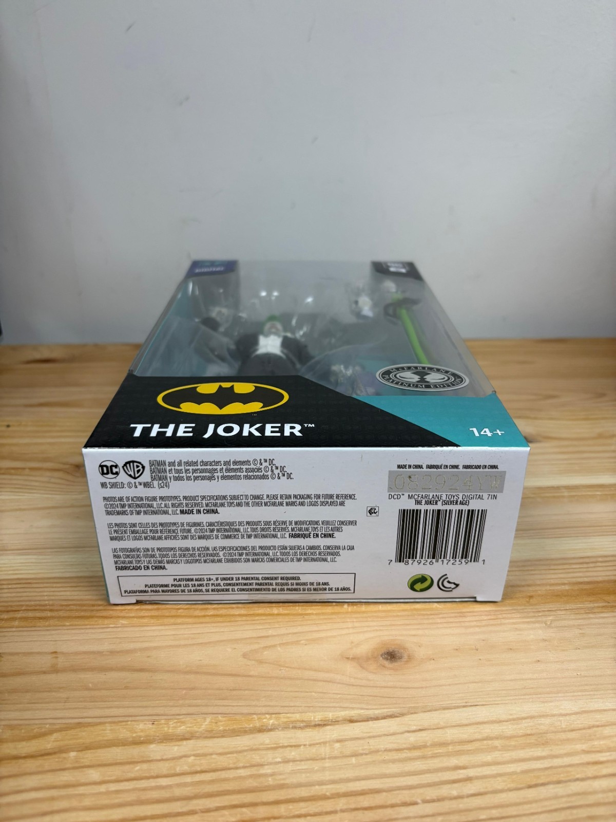DC Direct Mcfarlane Platinum JOKER Silver Age 7&Prime; Black Suit Digital Figure