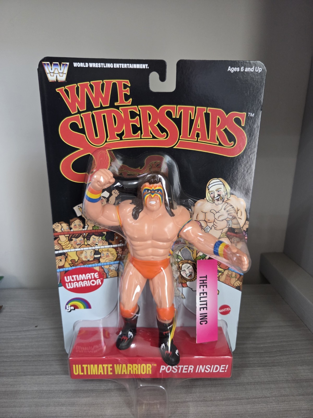 WWE LJN MATTEL SUPERSTARS ULTIMATE WARRIOR 8&Prime; ACTION FIGURE BLACK CARD SHIPS NOW