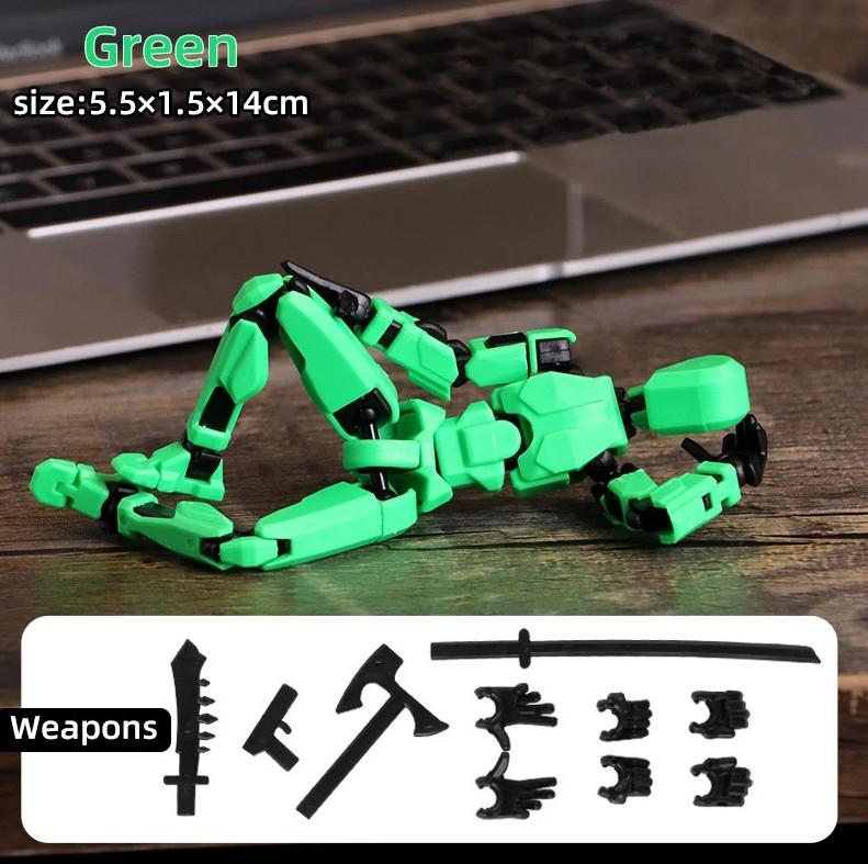 1pc Multi-Jointed Movable Shapeshift Robot Toy 3D Printed Action Figure 5.5in