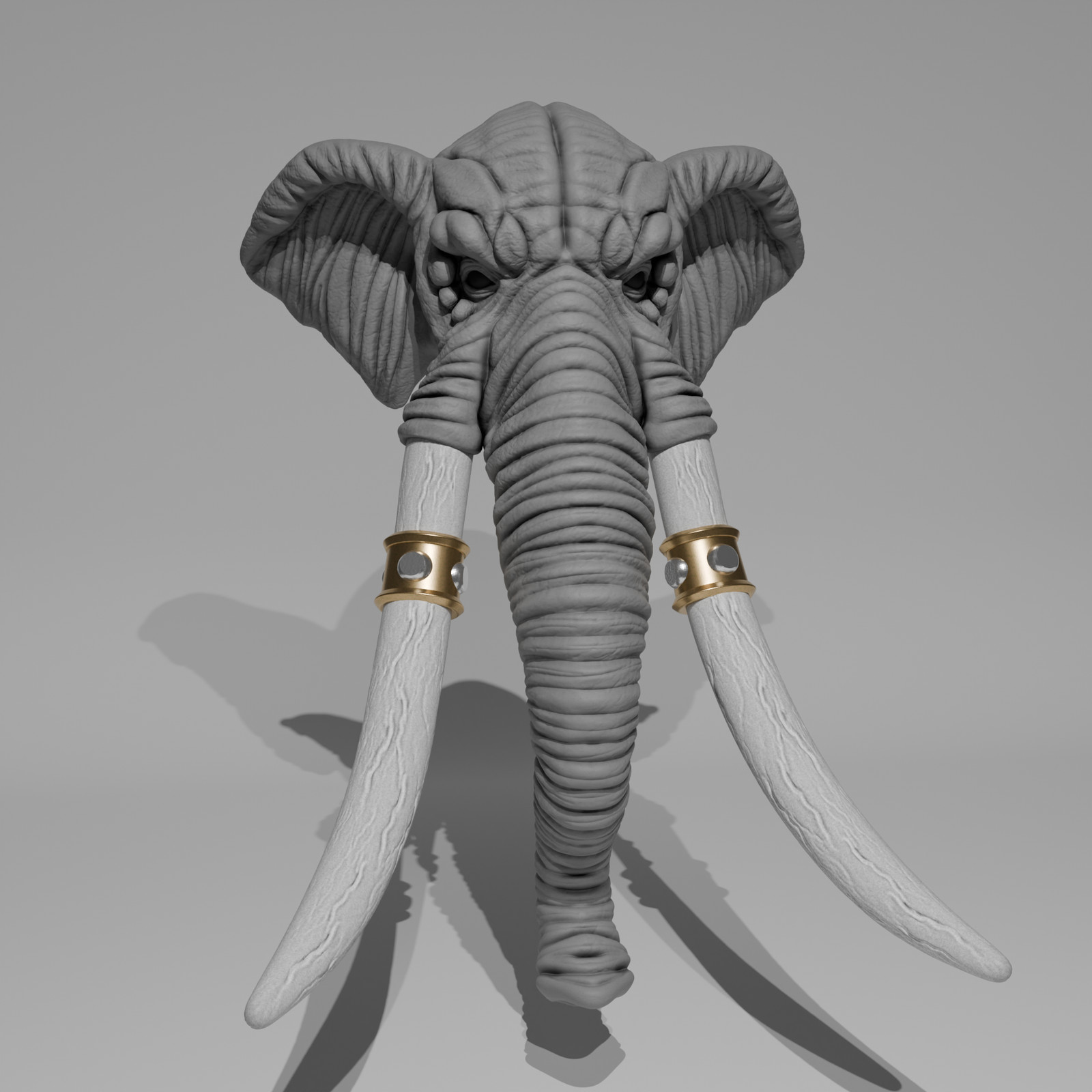 1/6 Scale Head [Unpainted]: Elephant v2.0