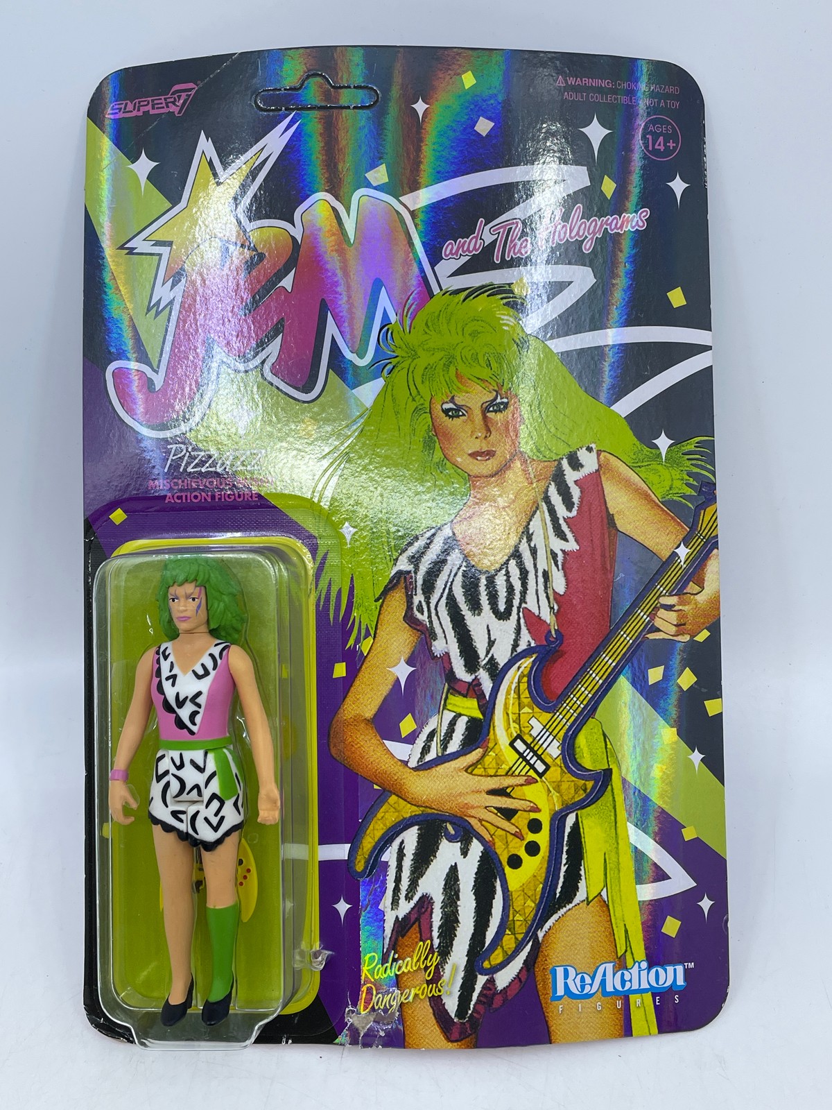 Super7 Jem and The Holograms: Pizzazz Reaction Figure, Multicolor