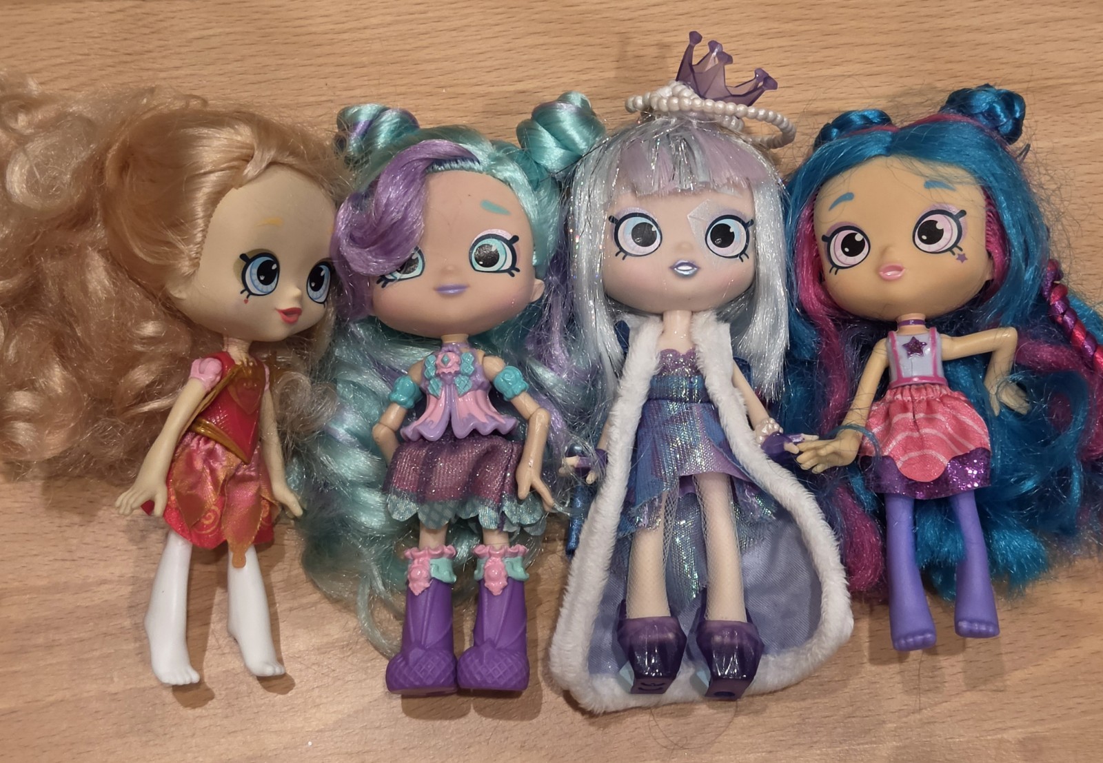 Shopkins Shoppies Dolls 5&Prime; Lot of 4 Gently Used As Shown In Photos Plus